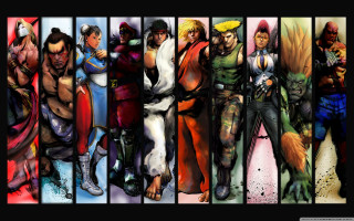 Characters standing line colors sizes - a group of characters free wallpaper