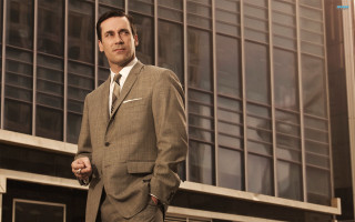 Man suit building tie standing - a suit free wallpaper
