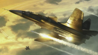 Fighter jet cloudy sky two - two fighter jet free wallpaper