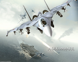 Fighter jet ship ocean flying - over a ship in the ocean free wallpaper