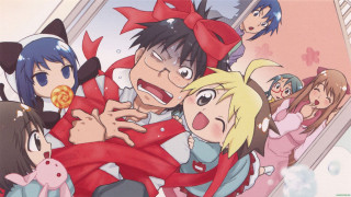 Anime characters girl holding boy - a boy free wallpaper