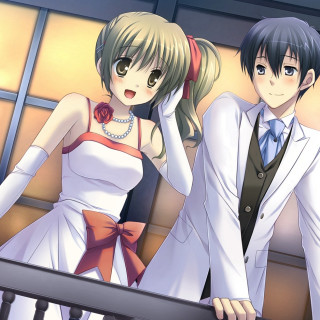 Couple people standing window curtain 2 - near free wallpaper