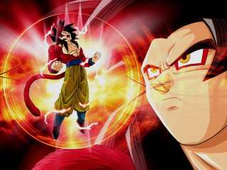 Dragon man red shirt firing - akira toriyama free wallpaper
