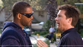 Two men talking neighborhood house - vfx free wallpaper
