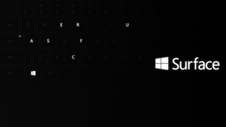 Black background white surface logo - minimalist free wallpaper