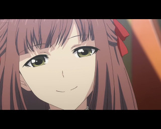 Girl long hair green eyes 4 - short smile free wallpaper