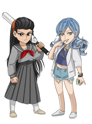 Anime mic dress jacket characters - concept art free wallpaper