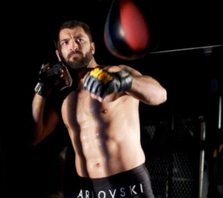 Bearded man boxer gloves ball - the other hand free wallpaper