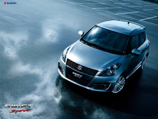 Silver car wet parking lot 2 - the air behind free wallpaper