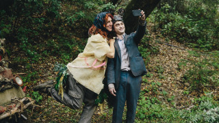 Man woman costumes selfie woods - daphne fedarb free wallpaper