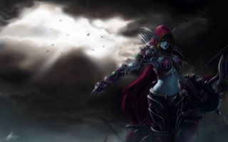 Woman costume dark sky clouds - cloud and birds free wallpaper