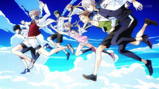 People flying sky clouds man - cloud behind them free wallpaper