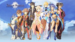Anime characters blue sky clouds 21 - a group of anime characters free wallpaper
