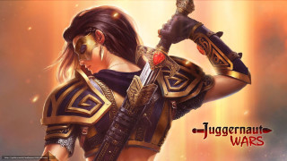 Woman warrior outfit sword red - a red light behind her free wallpaper