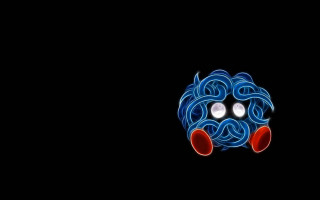 Blue red object red circles - a surrealist painting free wallpaper