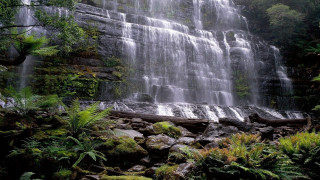 Waterfall large water trees nature 3 - alexander brook free wallpaper