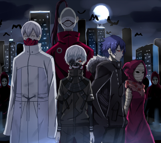City night bats full moon - a city free wallpaper