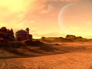 Desert distant object foreground background - a distant object in the foreground free wallpaper