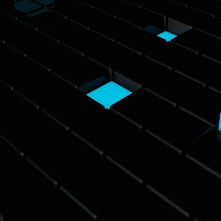 Black background blue squares bottom - c4d free wallpaper