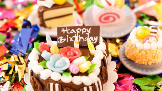 Birthday cake happy birthday confetti - a birthday cake free wallpaper