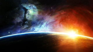 Earth view space bright light 2 - a view of the earth free wallpaper