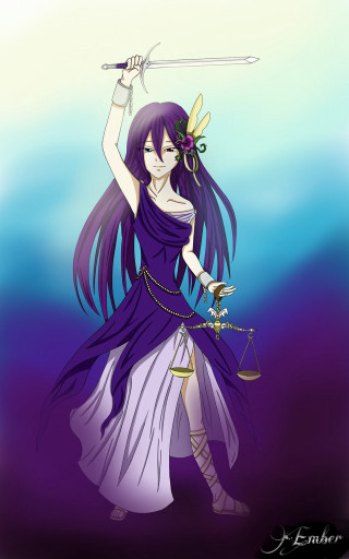Woman purple dress holding sword 2 - a purple dress free wallpaper