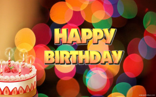 Birthday cake candle bokeh pastel - a happy birthday message free wallpaper