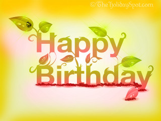 Happy birthday green plant yellow - a happy birthday card free wallpaper