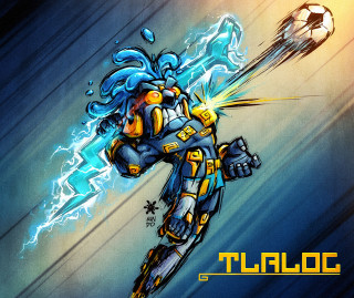 Cartoon character kicking soccer ball - a soccer ball free wallpaper