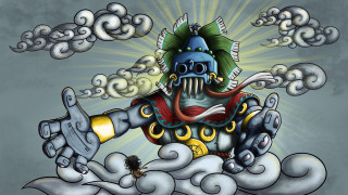 Man helmet sword painting artwork - a helmet and a sword free wallpaper