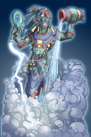 Cartoon character lightning bolt cloud - free sci-fi wallpaper