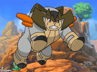 Cartoon character flying rocky area 2 - mecha free wallpaper