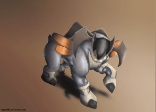 Cartoon character running helmet sword - brom free wallpaper