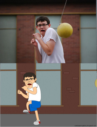Man holding tennis racquet cartoon - net art free wallpaper