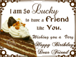 Happy birthday cake message decoration - a piece of cake free wallpaper