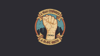 Fist slavery cityscape symbolism tattoo - a cityscape in the background free wallpaper