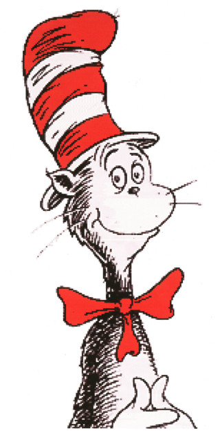 Cat in the hat red - its neck free wallpaper
