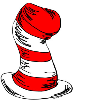 Red white striped hat black - text free wallpaper