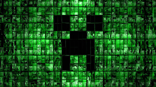 Green cross squares different sizes - a square shape free wallpaper