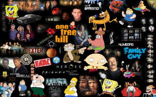 Cartoon collage characters names black - their name free wallpaper