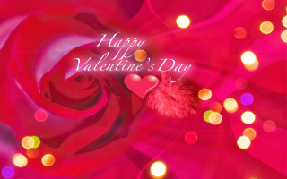 Pink rose heart happy valentines - a happy valentines day free wallpaper
