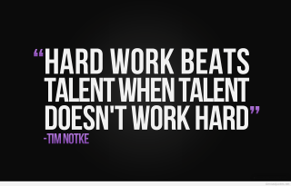 Hard work beats talent inspiration - inspirational free wallpaper