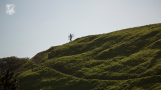 Person standing grassy hill kite - canon 5 0 mm free wallpaper