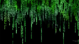 Green black background text lines - free cyberpunk wallpaper