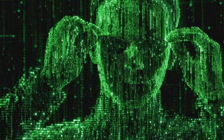 Woman hands head green codes - a green light free wallpaper