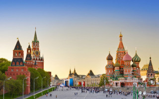 City square people buildings cars - modular free wallpaper