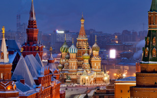 City skyline night tall buildings 18 - constructivism free wallpaper
