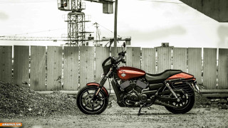 Red motorcycle fence building light - a red motorcycle free wallpaper