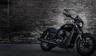 Black motorcycle brick wall parking - brenda chamberlain free wallpaper
