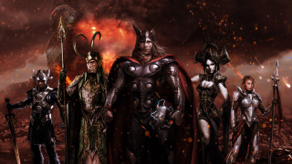 Costume party fire sky flames - epic fantasy free wallpaper